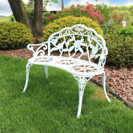 white garden bench cheap sunnydaze 2person classic rose cast aluminum white garden bench white garden bench cheap sunnydaze 2person classic rose cast aluminum white garden bench